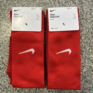 Nike Matchfit Soccer Socks Youth 3Y-5Y Womens 4-6 Red Knee High OTC DRI-FIT